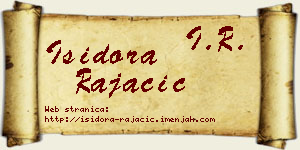 Isidora Rajačić vizit kartica